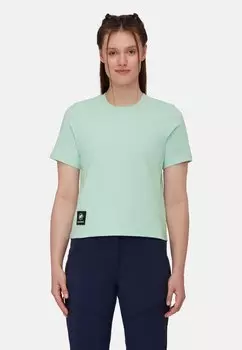 Базовая футболка MASONE CROPPED PATCH Mammut, нео-мятный