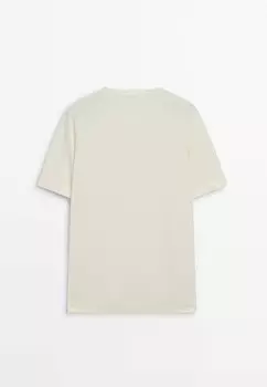 Базовая футболка Massimo Dutti, бежевый