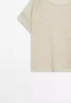 Базовая футболка Massimo Dutti, бежевый
