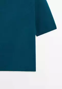 Базовая футболка Massimo Dutti, бирюзовый
