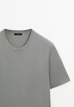 Базовая футболка Massimo Dutti, серый