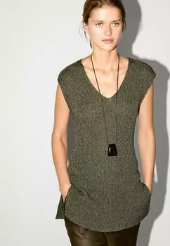 Базовая футболка Massimo Dutti, зеленый