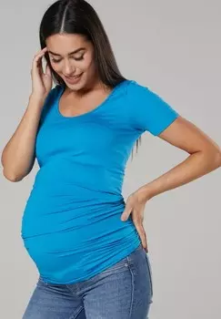Базовая футболка MATERNITY Happy Mama, синий