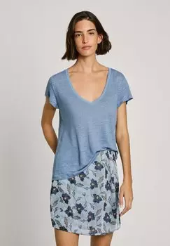 Базовая футболка MEGAN V-NECK Pepe Jeans, синий