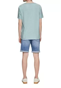 Базовая футболка MELIERTES QS, бирюзовый меланж