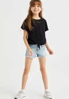 Базовая футболка Met Knoopdetail WE Fashion, черный