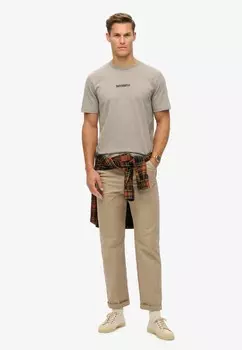 Базовая футболка MICRO LOGO GRAPHIC LOOSE Superdry, бежевый