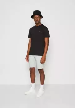 базовая футболка Micro Logo Regular Fit 2 Pack Calvin Klein, цвет black/stony beige