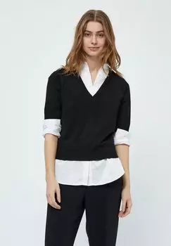 Базовая футболка MIMILLA V- NECK KNIT TEE 1 Minus, цвет black