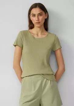 Базовая футболка MIT AJOUR-MUSTER QS, зеленый