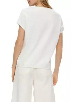 Базовая футболка MIT BERSCHNITTENEN SCHULTERN s.Oliver, кремовый