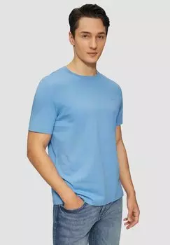 Базовая футболка MIT CREW NECK UND LOGO s.Oliver, синий