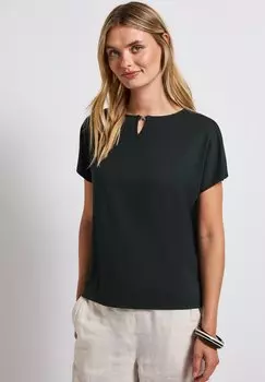 Базовая футболка MIT CUT-OUT Street One, металлик зеленый