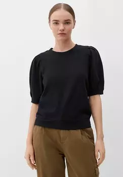 Базовая футболка MIT HALBLANGEM ARM s.Oliver, черный