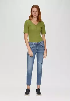 Базовая футболка MIT HENLEY-AUSSCHNITT s.Oliver, светло-зеленый