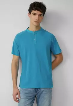 Базовая футболка MIT HENLEY-AUSSCHNITT UND RAGLANRMELN s.Oliver, бирюзовый