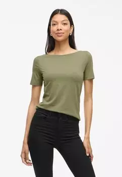 Базовая футболка MIT KURZEN RMELN U-BOOT-AUSSCHNITT VILA, зеленый