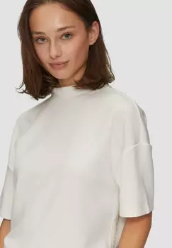 Базовая футболка MIT LOGO-TAPE IM RELAXED FIT s.Oliver, кремовый