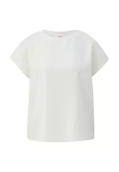 Базовая футболка MIT PAILLETTEN s.Oliver, кремовый