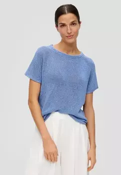 Базовая футболка MIT RAGLANRMELN s.Oliver BLACK LABEL, светло-голубой