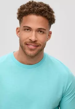Базовая футболка MIT RUNDHALS-AUSSCHNITT s.Oliver, цвет Mottled Turquoise
