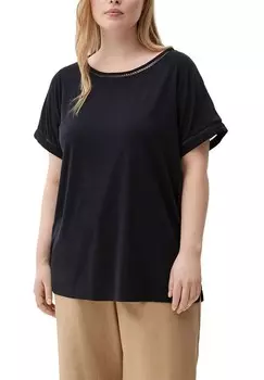 Базовая футболка MIT SPITZENBORTE Triangle, темно-синий