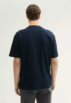 Базовая футболка MIT STRUKTUR TOM TAILOR DENIM, темно-синий
