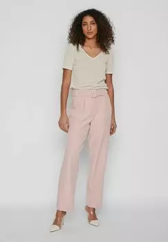 Базовая футболка MIT V AUSSCHNITT KURZRMELIGES VILA, серо-коричневый