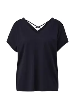 Базовая футболка MIT V-AUSSCHNITT s.Oliver, темно-синий