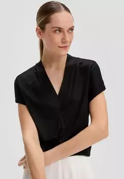 Базовая футболка MIT V-AUSSCHNITT s.Oliver BLACK LABEL, черный