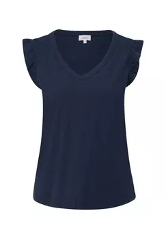 Базовая футболка MIT VOLANTS s.Oliver, темно-синий