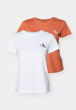 Базовая футболка MONOLOGO SLIM TEE 2 PACK Calvin Klein Jeans, оранжевый
