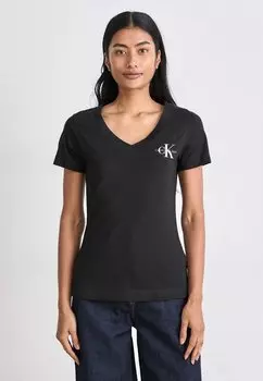 Базовая футболка MONOLOGO V NECK TEE 2 PACK Calvin Klein Jeans, песочный
