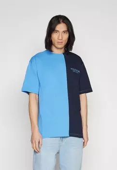 Базовая футболка Monotype Colourblock Tee Tommy Hilfiger, цвет blue spell