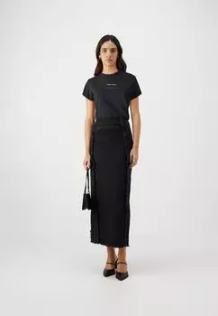 Базовая футболка Multi Logo Regular Calvin Klein, черная
