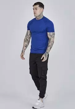 Базовая футболка Muscle Fit SIKSILK, синяя