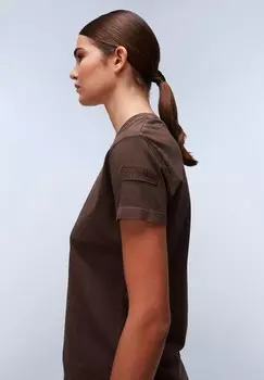 Базовая футболка Napapijri, темно-коричневый