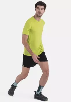 Базовая футболка Natural 125 Light Weight Zoneknit Graphic Icebreaker, ярко-желтая