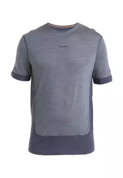 Базовая футболка Natural 125 Light Weight Zoneknit Graphic Icebreaker, темно-серая