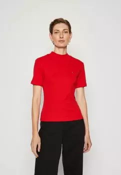 Базовая футболка NEW CODY SLIM CROP MOCK Tommy Hilfiger, цвет fierce red