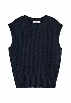 Базовая футболка Next, темно-синяя Open Stitch Regular Fit