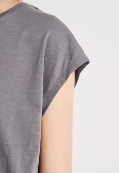 Базовая футболка Nmmathilde Loose Long Noisy May, угольно-серая