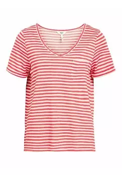 Базовая футболка Objtessi Ss V-Neck Noos Object, розовый