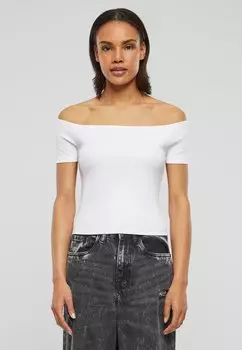 Базовая футболка Off Shoulder Urban Classics, белая