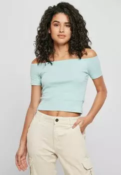 Базовая футболка Off Shoulder Urban Classics, цвет seablue