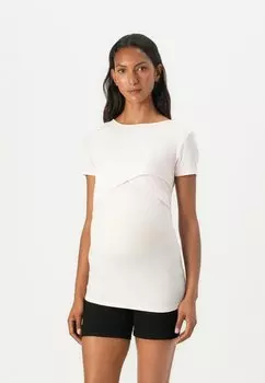 Базовая футболка OLMEMMA DUA O NECK NURSING ONLY MATERNITY, цвет Pink Marshmallow