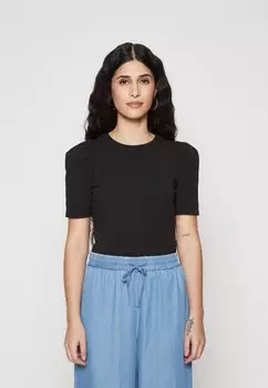 Базовая футболка ONLLIVE LOVE 2/4 PUFFTOP ONLY Petite, цвет black