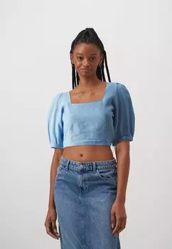 Базовая футболка ONLTOKYO CROP ONLY, синий