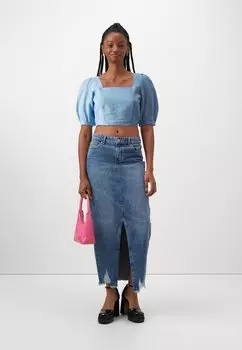 Базовая футболка Onltokyo Crop ONLY, синий