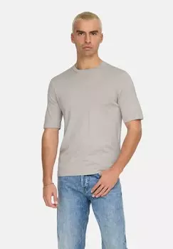 Базовая футболка Only & Sons, бежевый